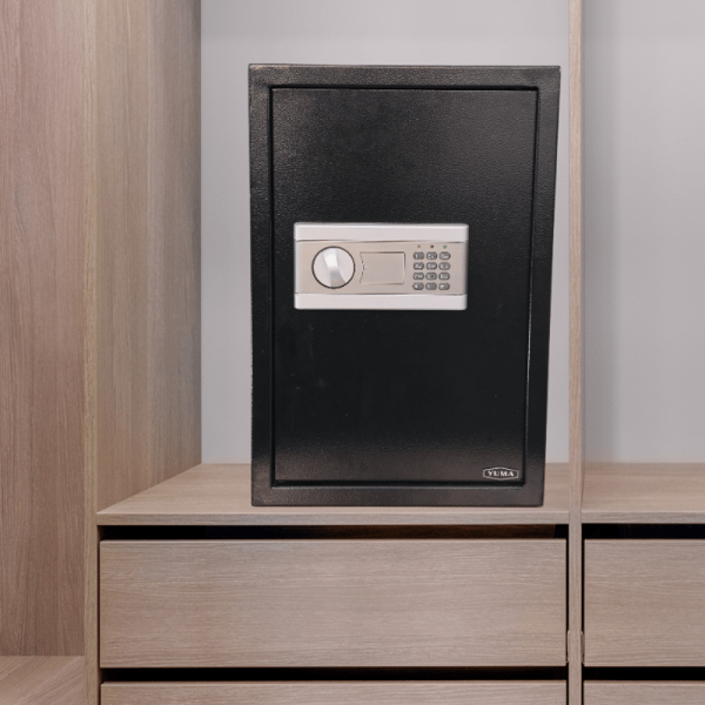 Yuma YM-801-XXL Elektronik Şifreli ve Anahtarlı Çelik Kasa – Ev ve Ofis Tipi Büyük Boy