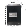 Yuma YM-801-XXL Elektronik Şifreli ve Anahtarlı Çelik Kasa – Ev ve Ofis Tipi Büyük Boy