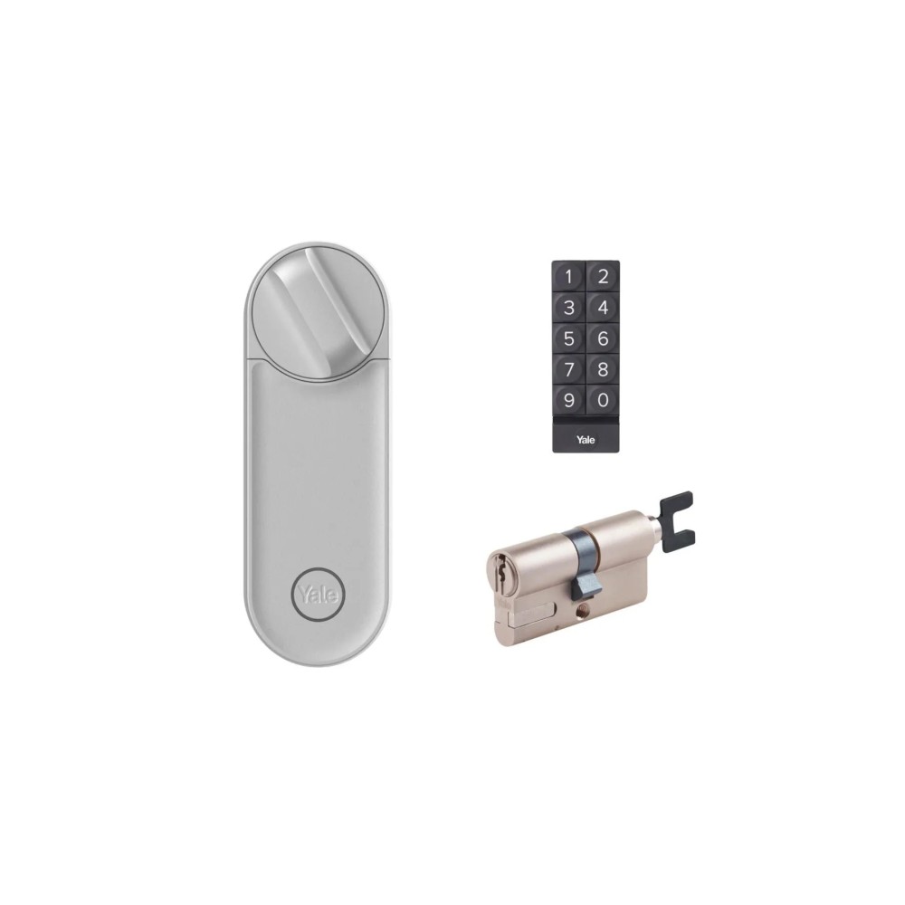 Yale Linus® Set - Akıllı Kilit L2 Gümüş, Ayarlanabilir Silindir ve Akıllı Tuş Takımı
