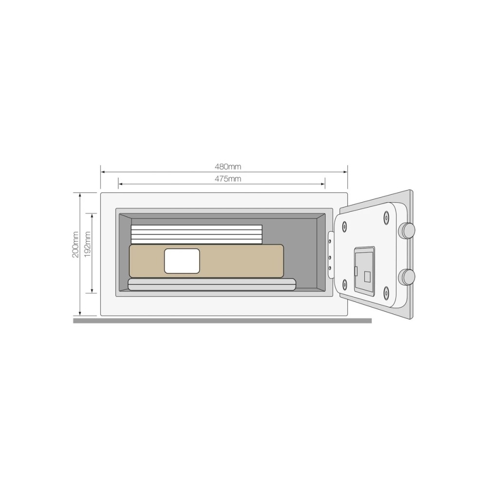Yüksek Güvenlikli Motorlu Otel Kasaları - Laptop Tipi - YLHB/200/EB1