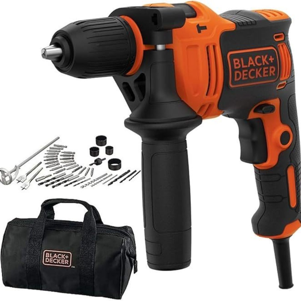 Black+Decker BEH710SA40 710W 13 mm Darbeli Matkap + 40 Parça Delme ve Vidalama Seti